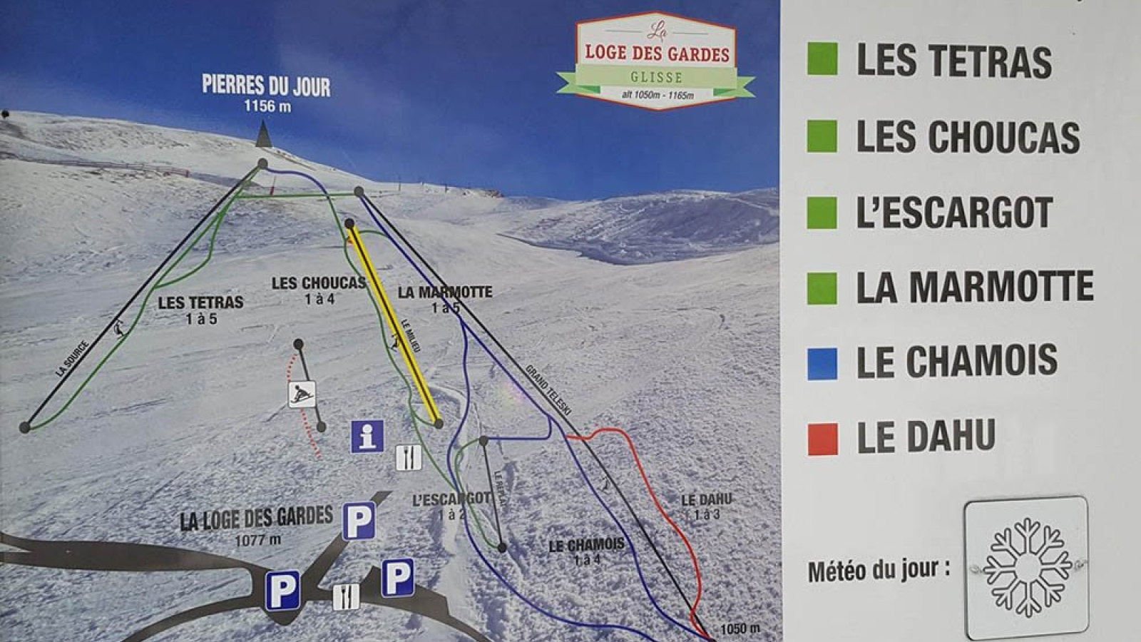 Plan des pistes LDG