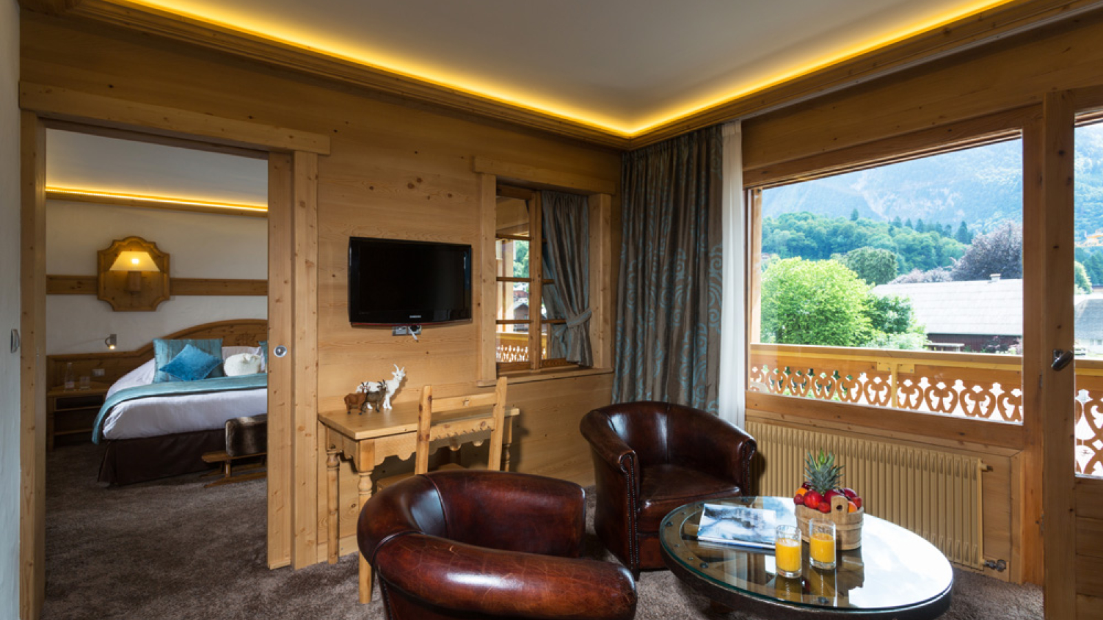 Salon et chambre suite luxe