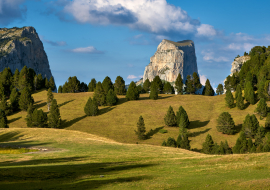 Le Mont Aiguille depuis les hauts-plateaux du Vercors