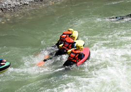 Hydrospeed sur la Dranse