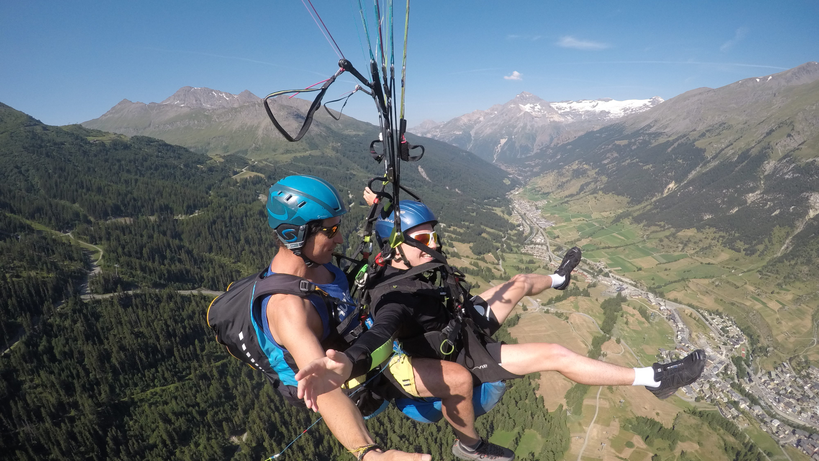 Vol parapente biplace été avec By air Parapente