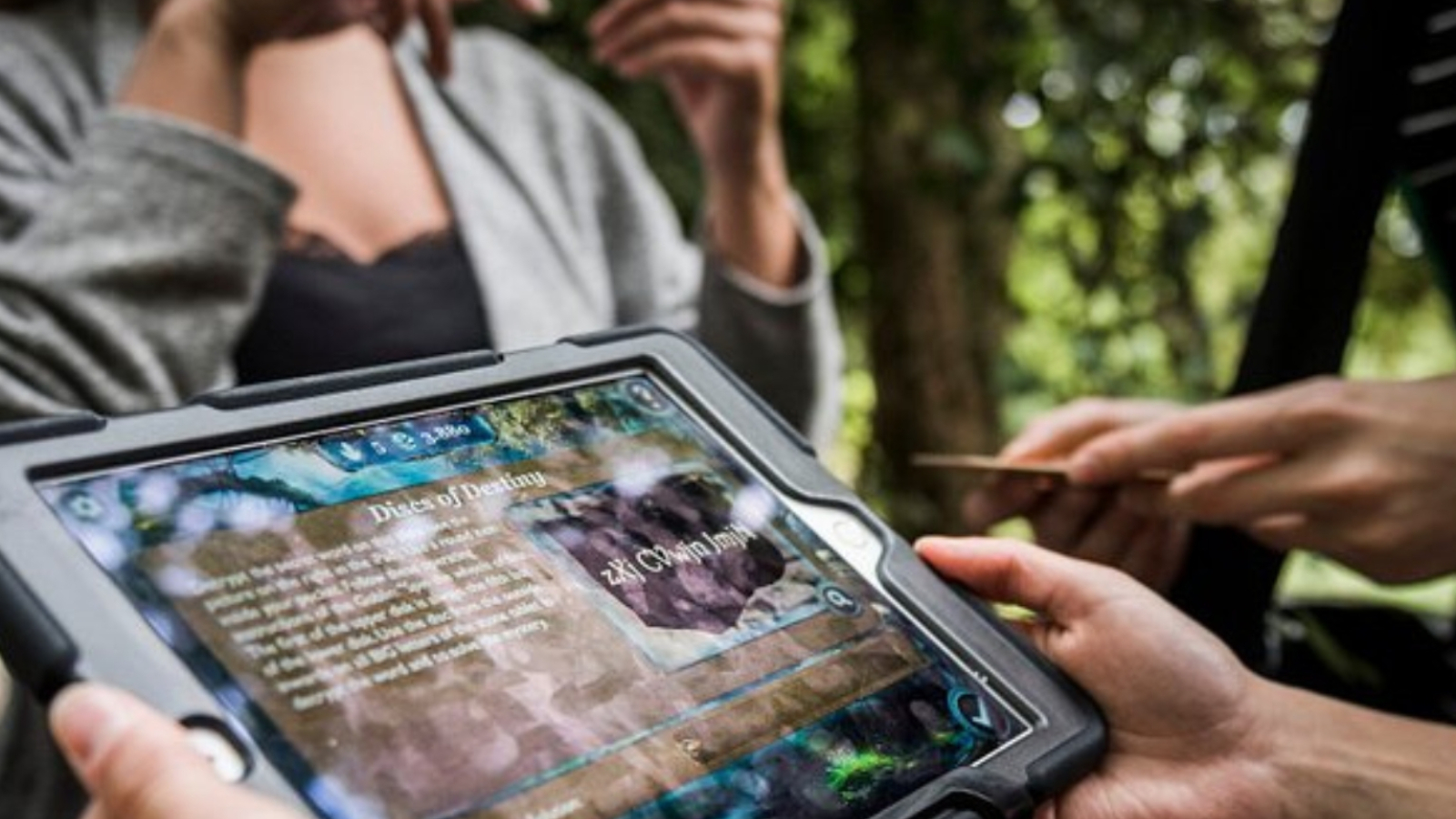 Tablette pour l'escape game en forêt