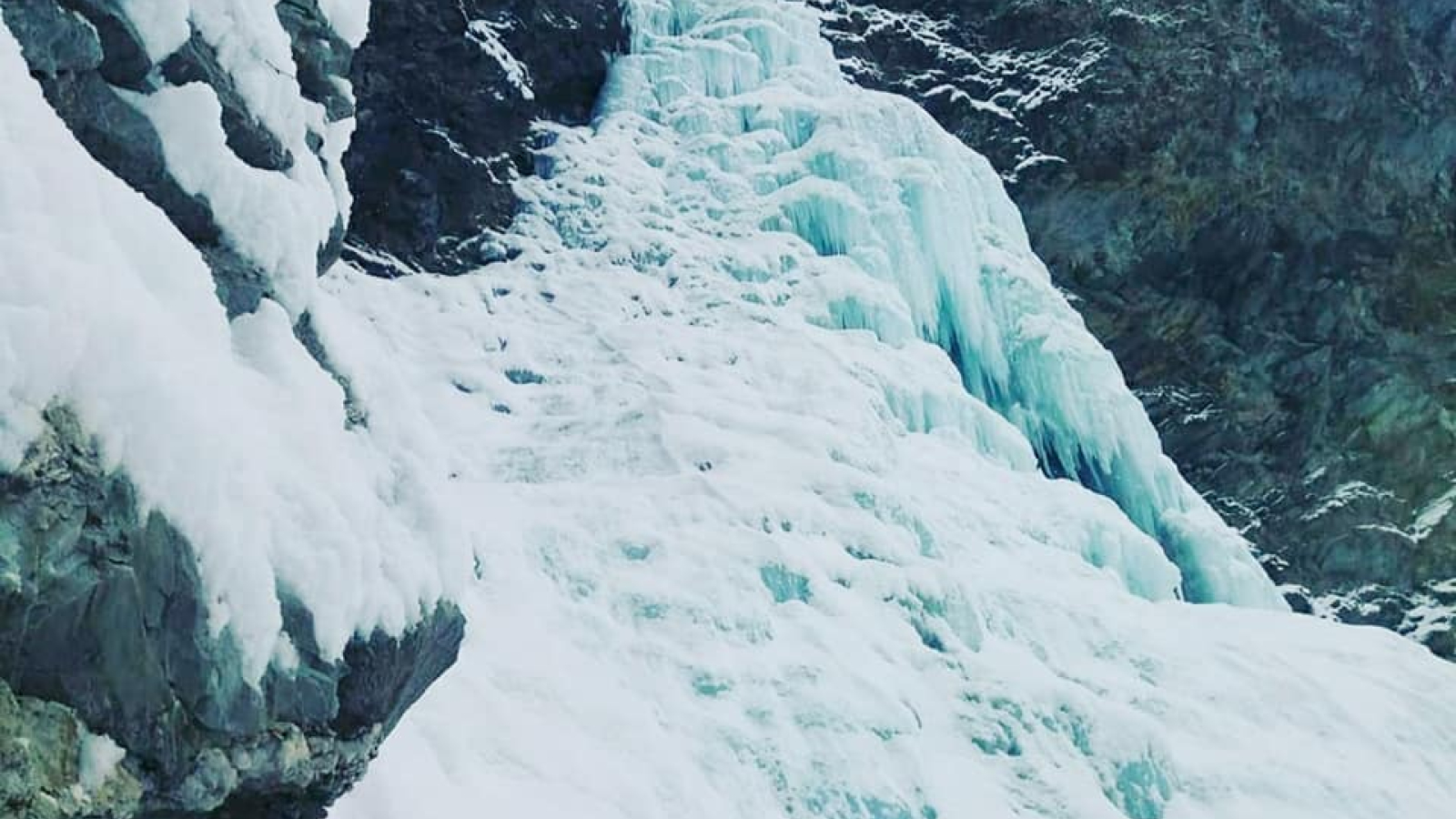 Ice fall at the Nant in Aussois