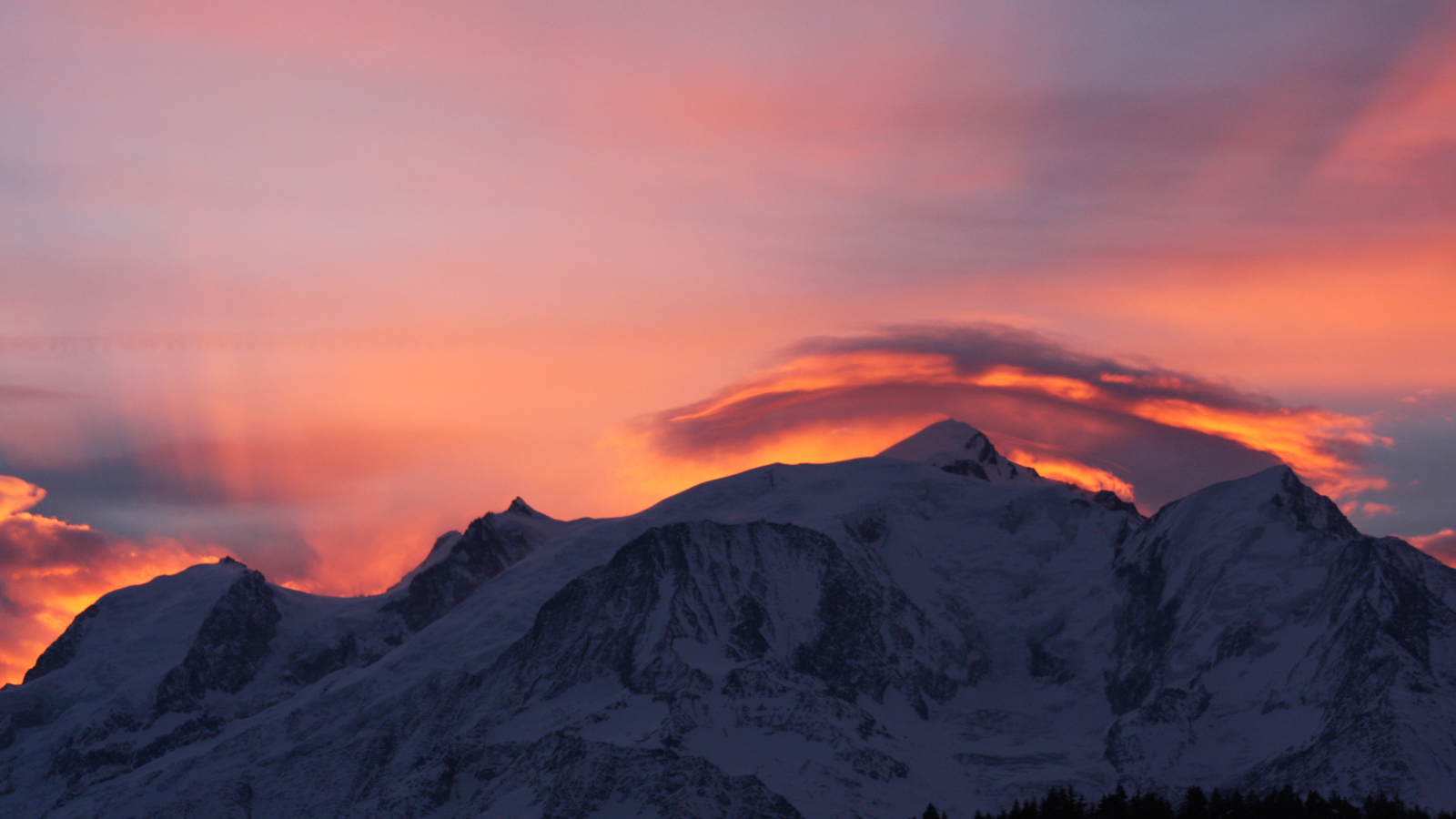 Lever de soleil depuis les sommets