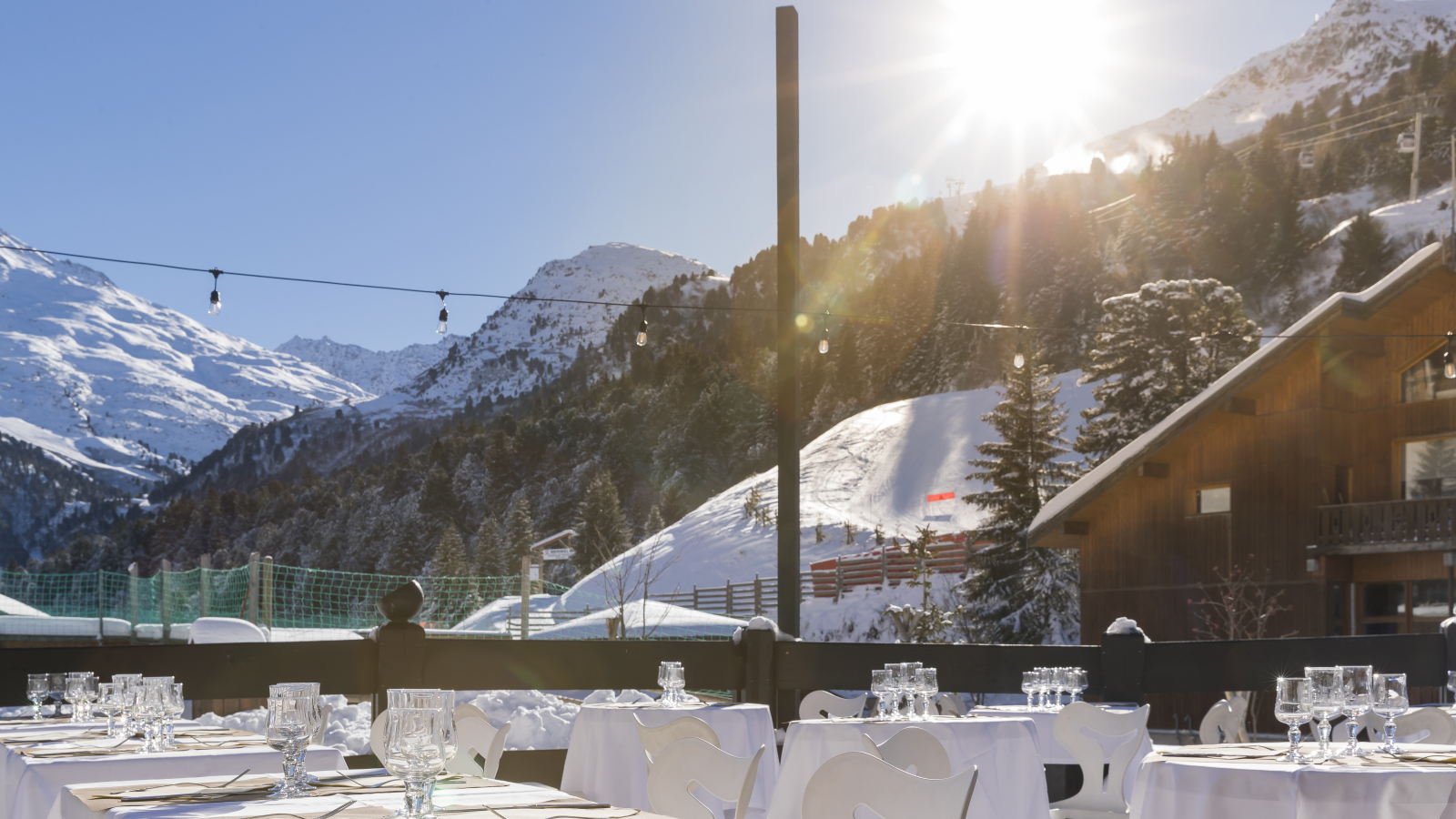 Terrasse vue montagne