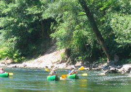 Descente de l'Ardèche en canoës