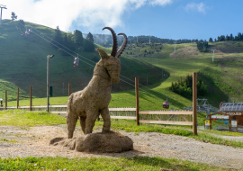 Photo sculpture straw ibex Chamrousse