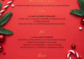 Menu à emporter de Noël