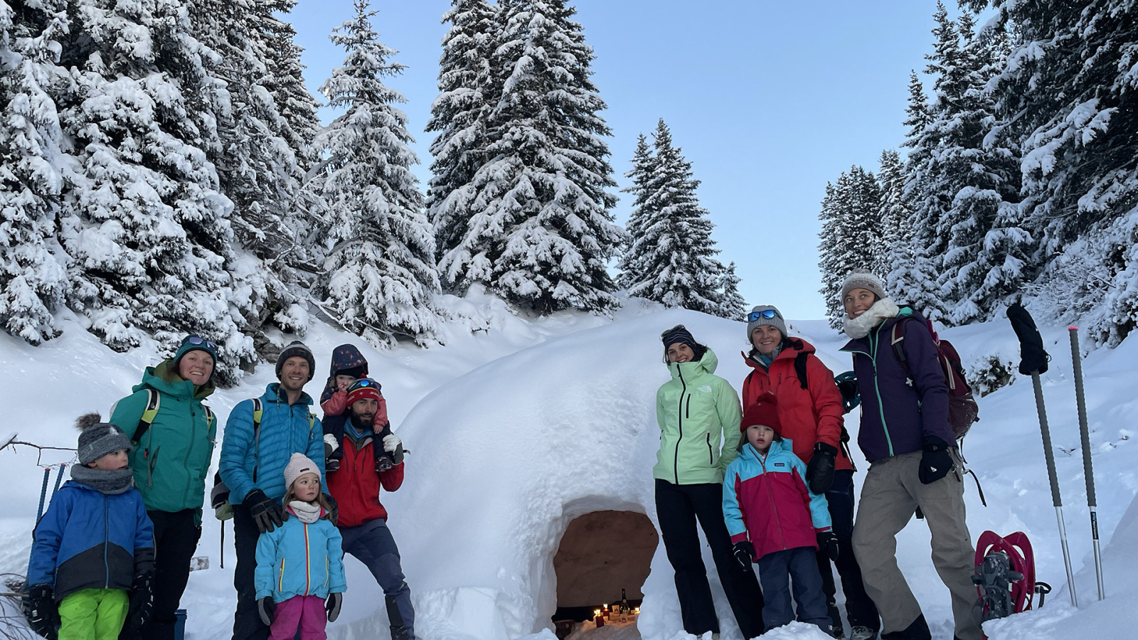 Igloo en famille