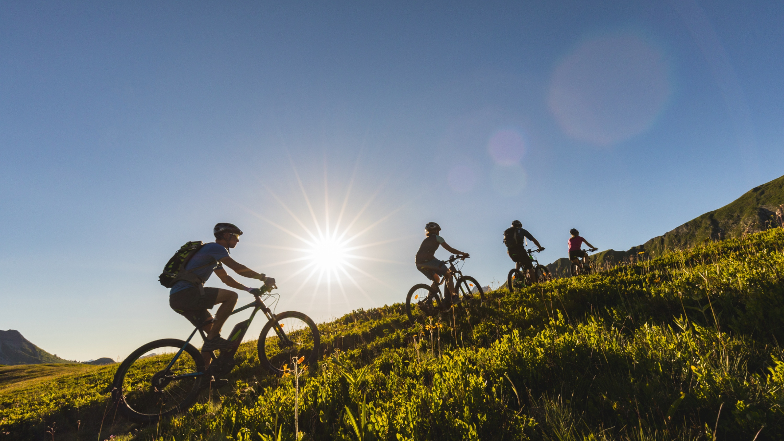 Vtt électrique en nocturne au Grand-Bornand