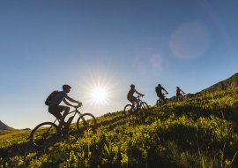 Vtt électrique en nocturne au Grand-Bornand