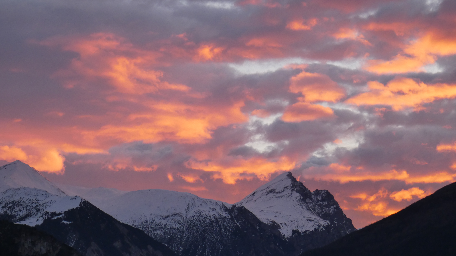 Couché de soleil sur la pointe de Bellecombe