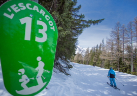 In Val Cenis, the Escargot green slope, the longest in the world