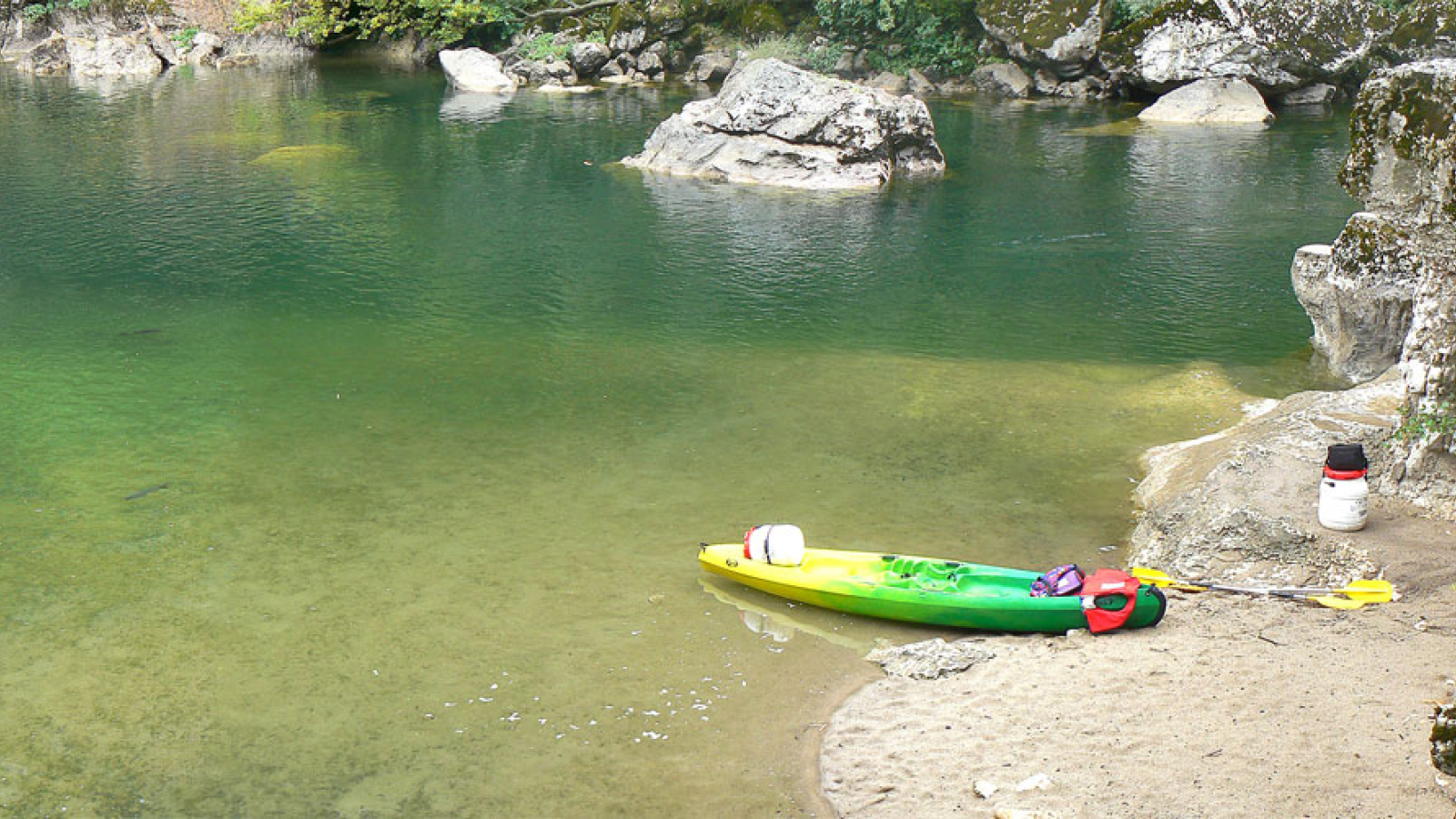 Descente des Gorges de l'Ardèche en canoë