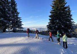 Marche d'approche en raquettes