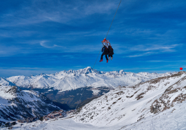 Tyrolienne de l'Aiguille Rouge