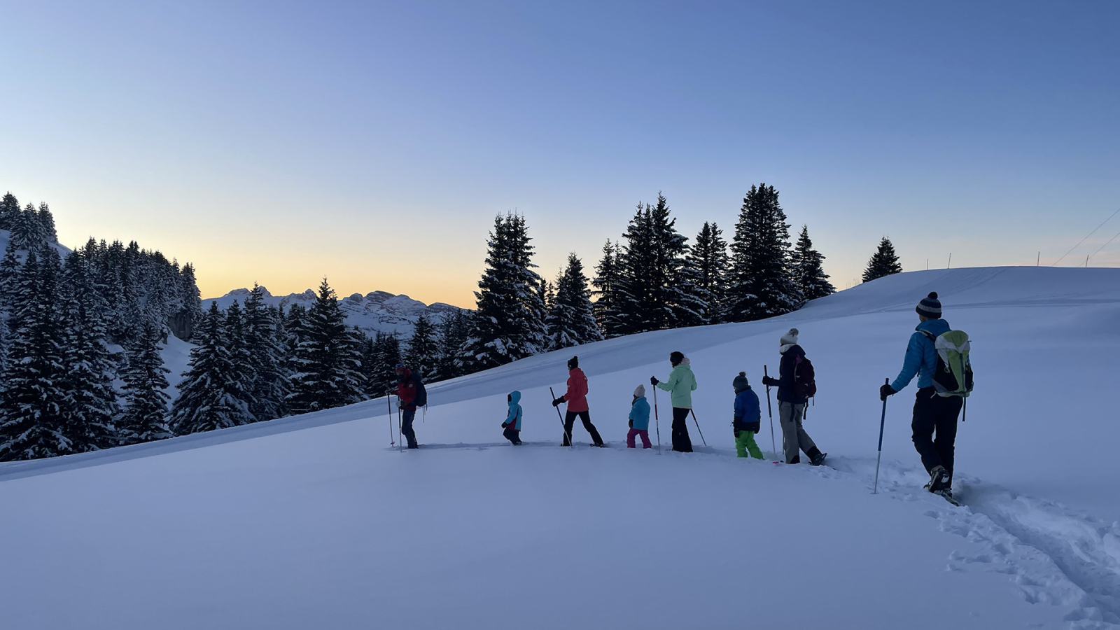 Belle trace dans la poudreuse