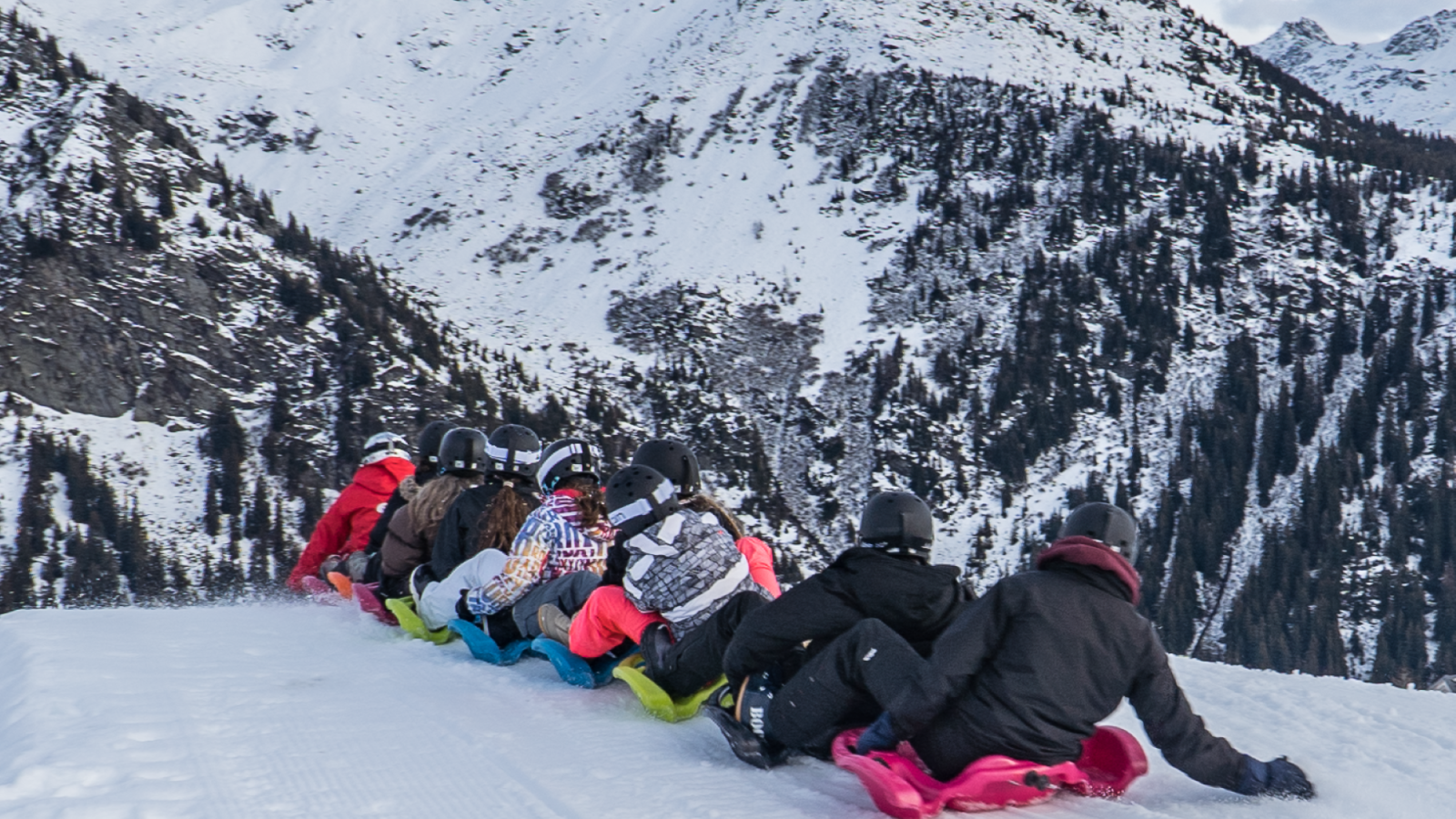 descente snake gliss avec ESF La Rosière