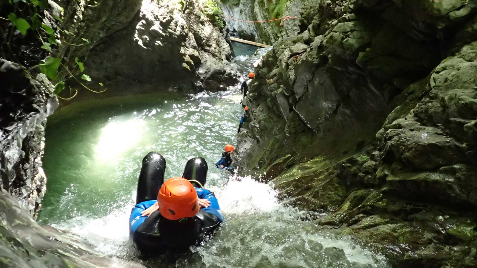 Descente dans le canyon sensation