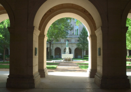 le jardin vu des arcades