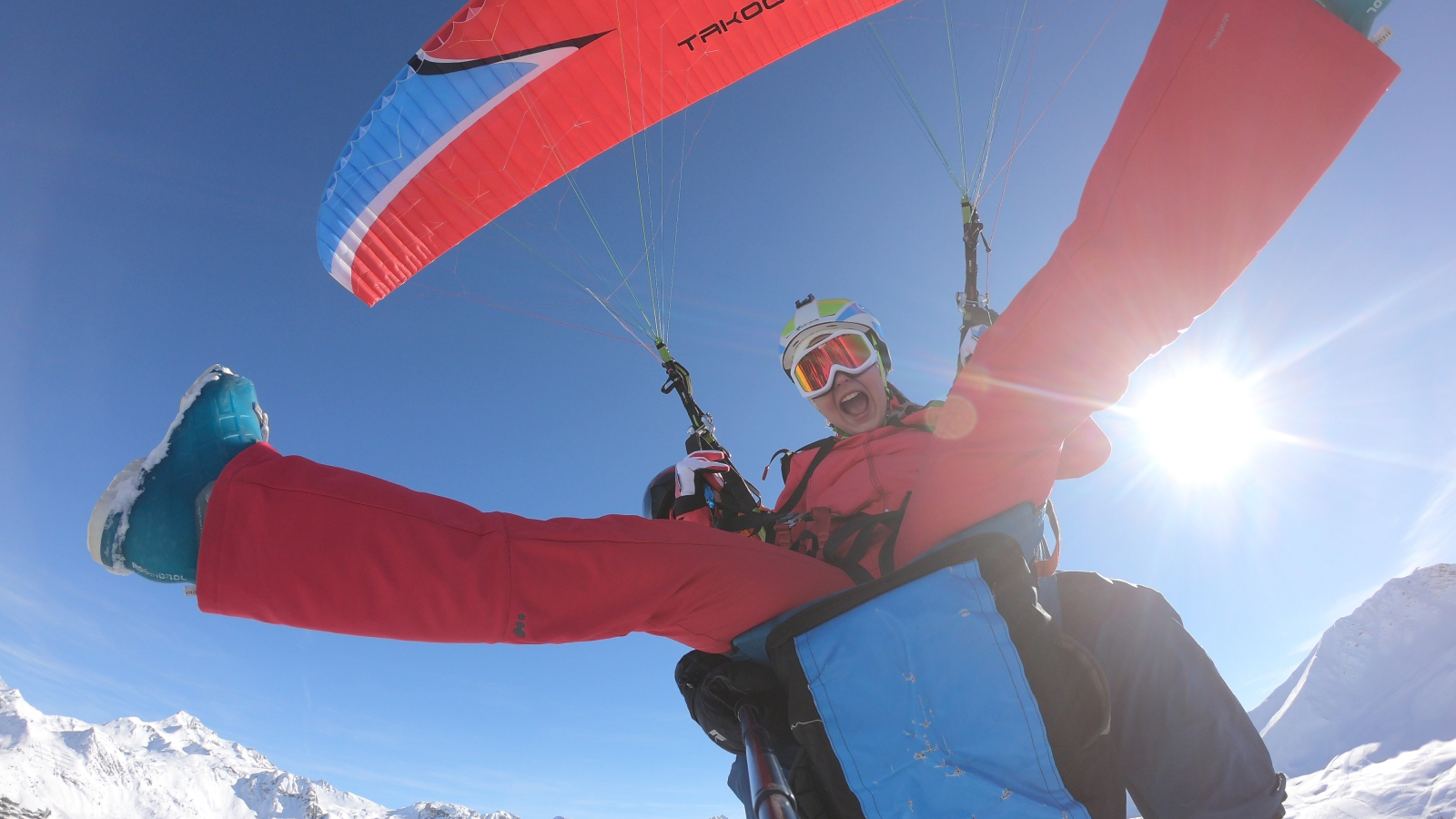 Un passager en vol avec AIR La Plagne