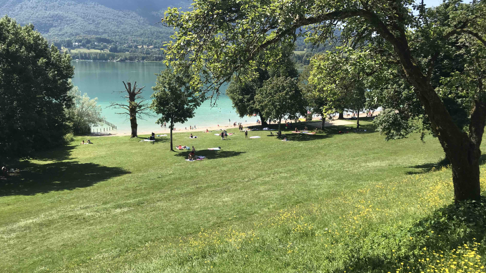 Plage du Sougey à Aiguebelette