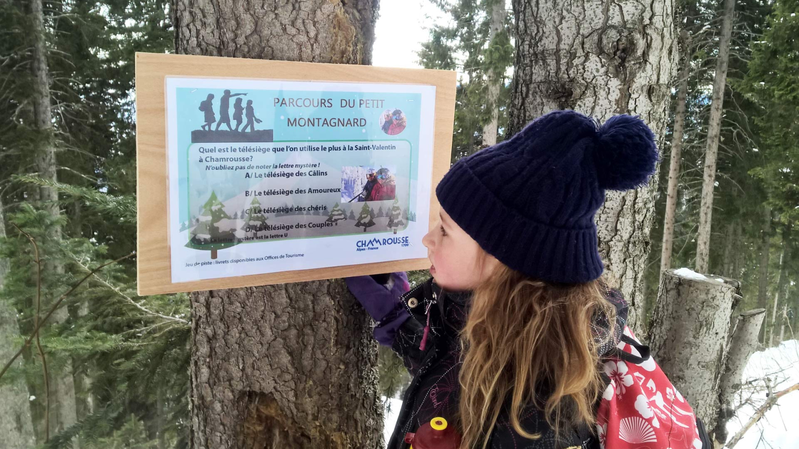 Photo enfant parcours du Petit Montagnard hiver Chamrousse