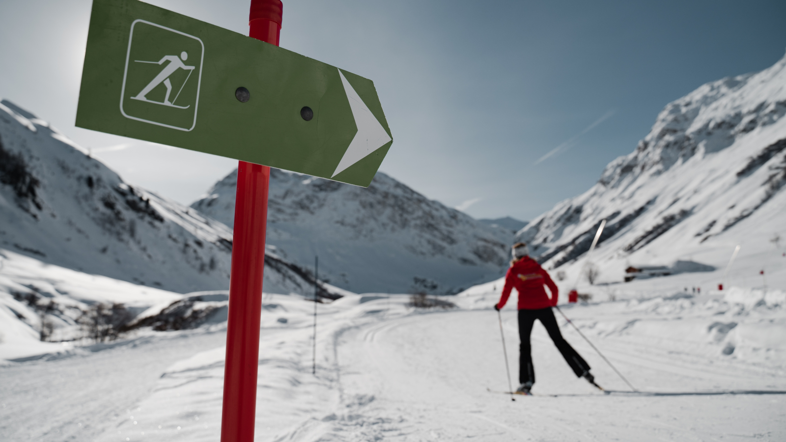 Cession ski de fond entre amies dans la Vallée du Manchet à Val d'Isère