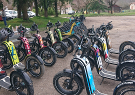 Balade en trottinettes électriques à moins d'une heure de Lyon