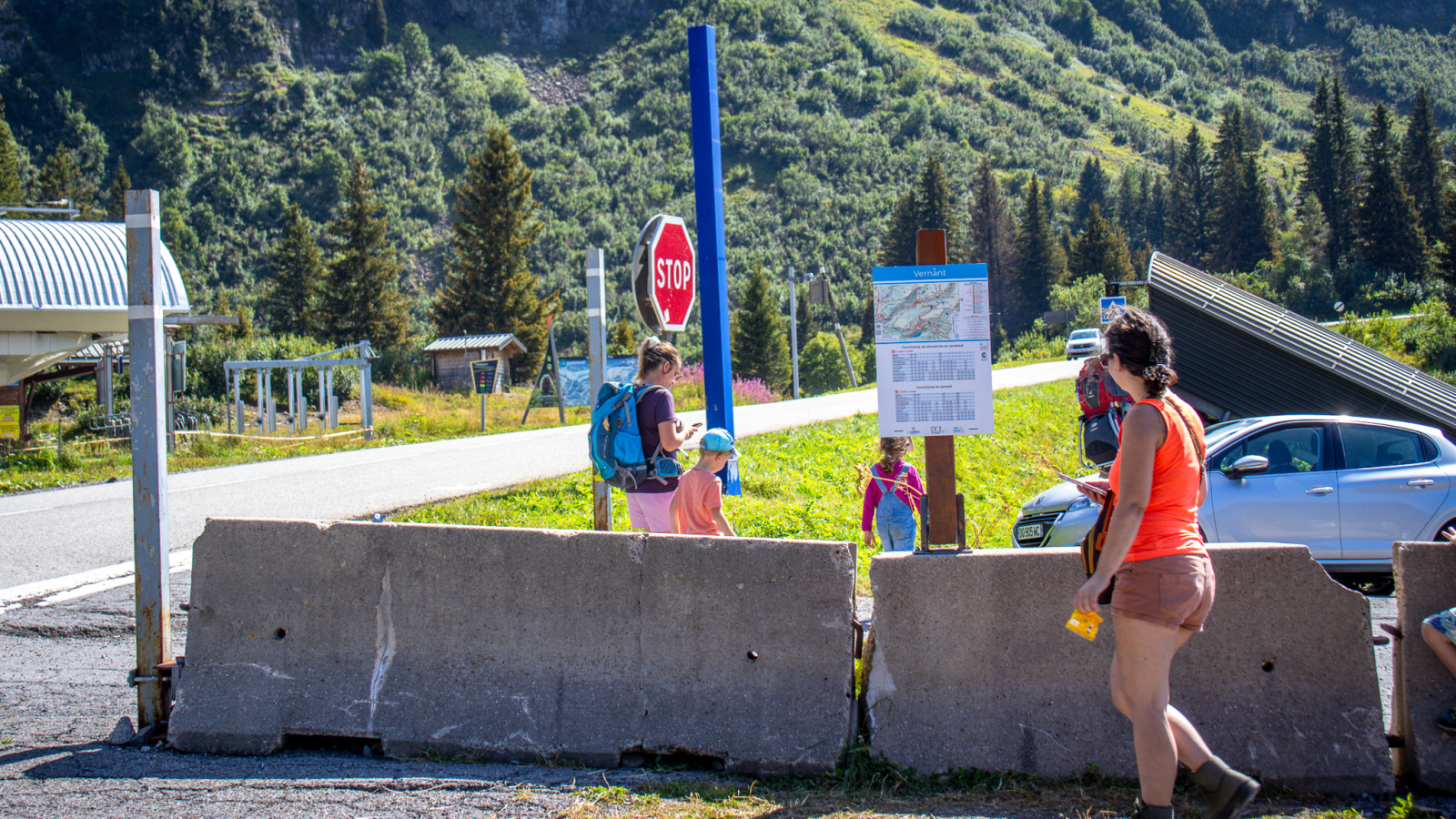 Shuttle bus stop at Vernant