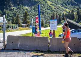 Shuttle bus stop at Vernant