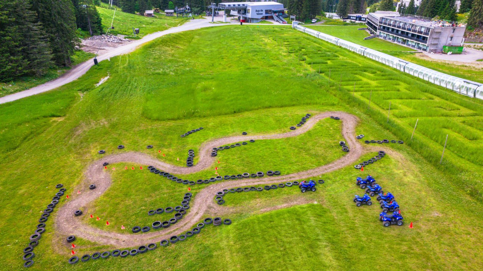 Circuit de quad vue depuis les airs