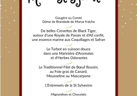 Menu St Sylvestre