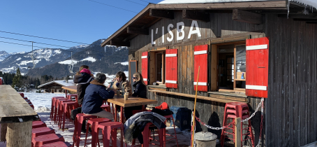 terrasse sous la neige