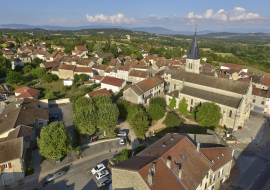 Vue aérienne sur Trept et ses environs