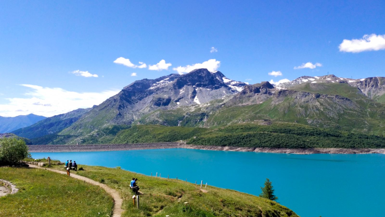 Le lac et la retenue du Mont Cenis depuis les Fontainettes