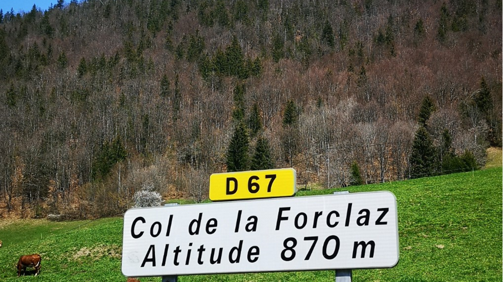 Panneau Col de la Forclaz