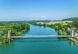 Parcours de la ViaRhôna - Pont de Groslée