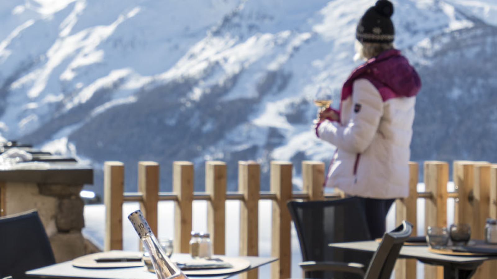 Superbe panorama sur le Mont-Pourri depuis la terrasse