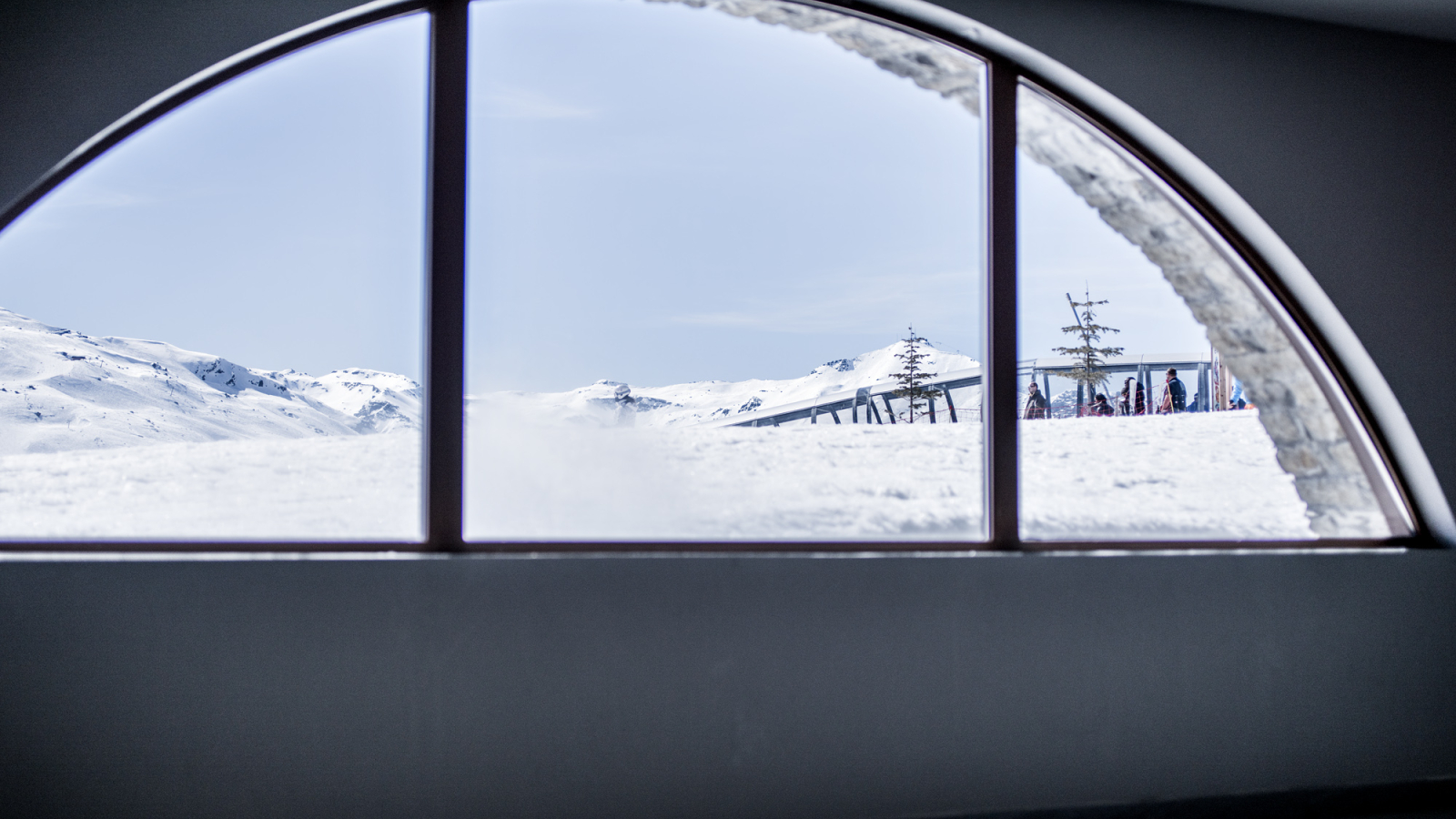 Vue sur les pistes depuis le Spa