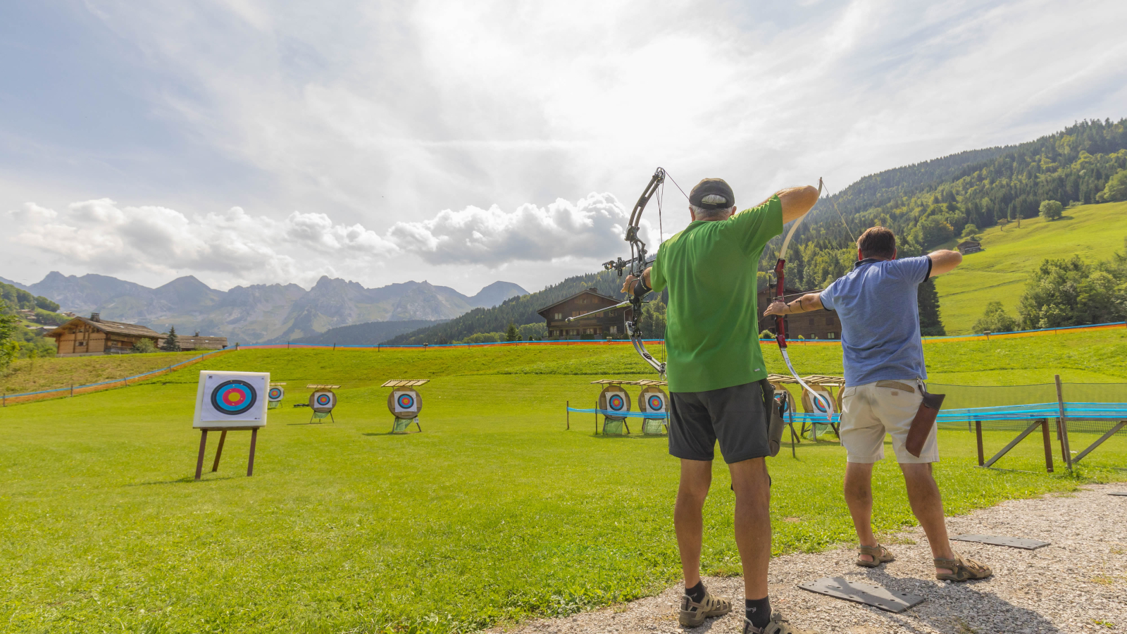 Tir à l'arc au Grand-Bornand entre amis