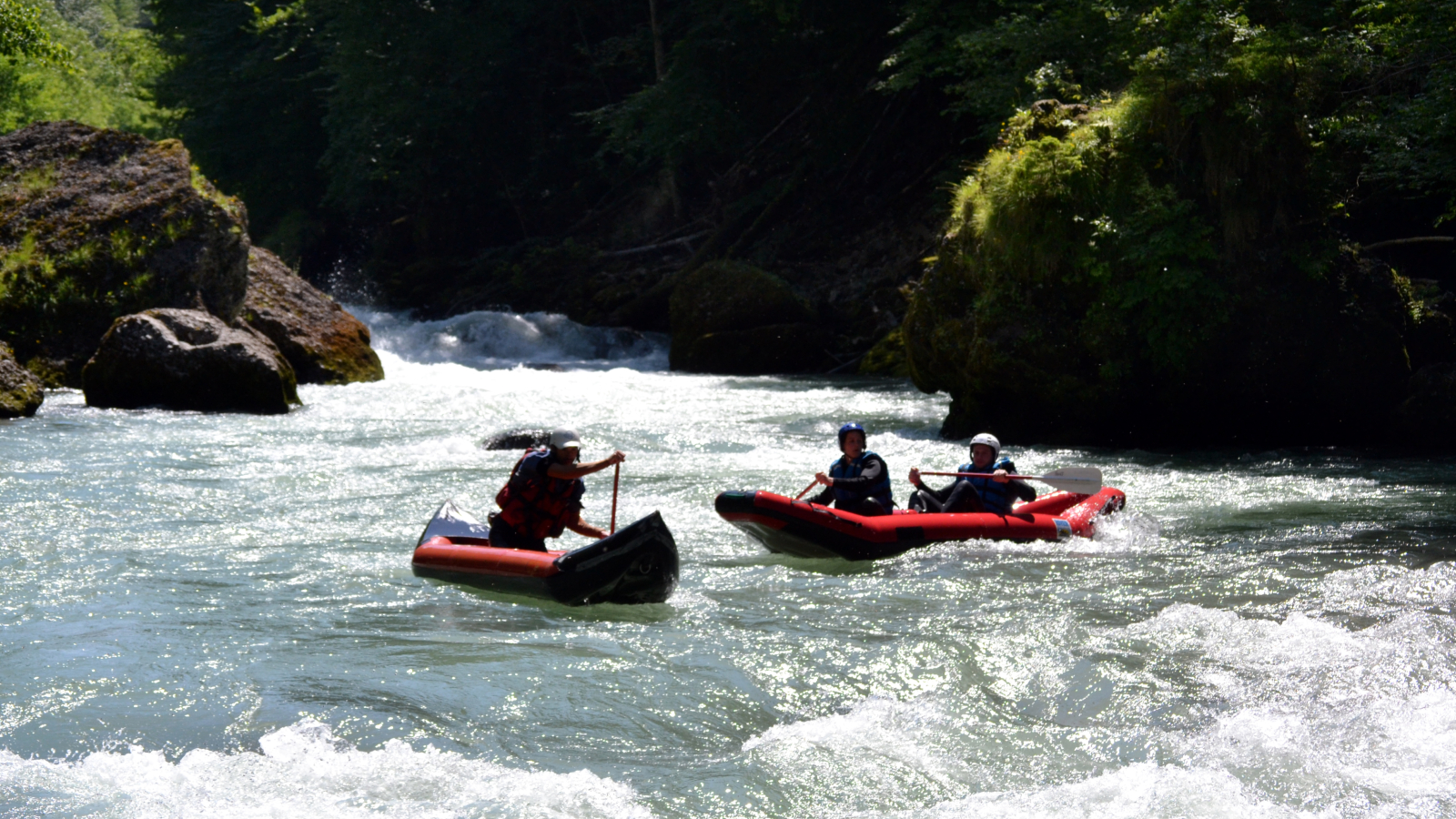 Activité encadrée par Frogs Rafting