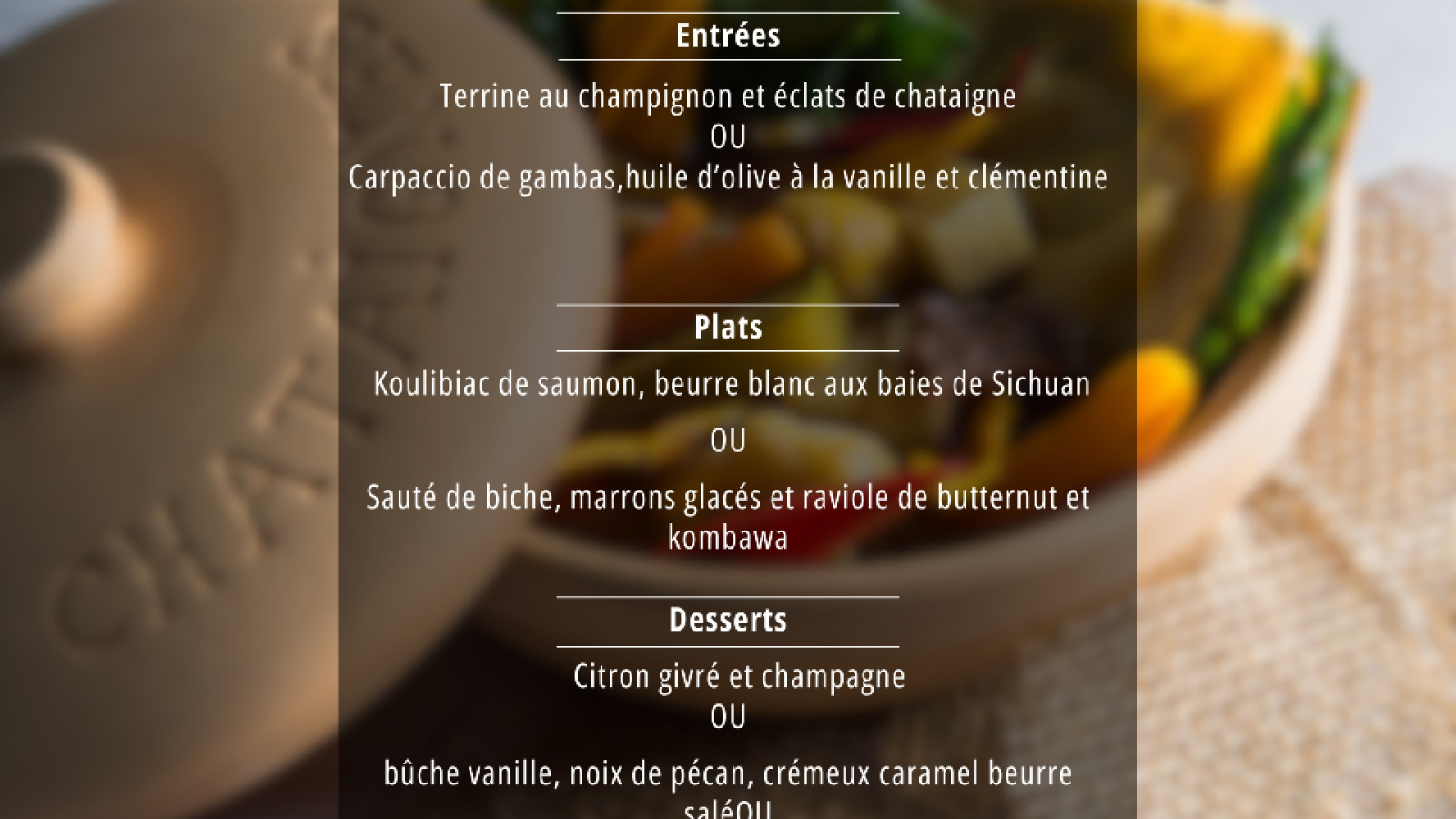 Menu de Noël