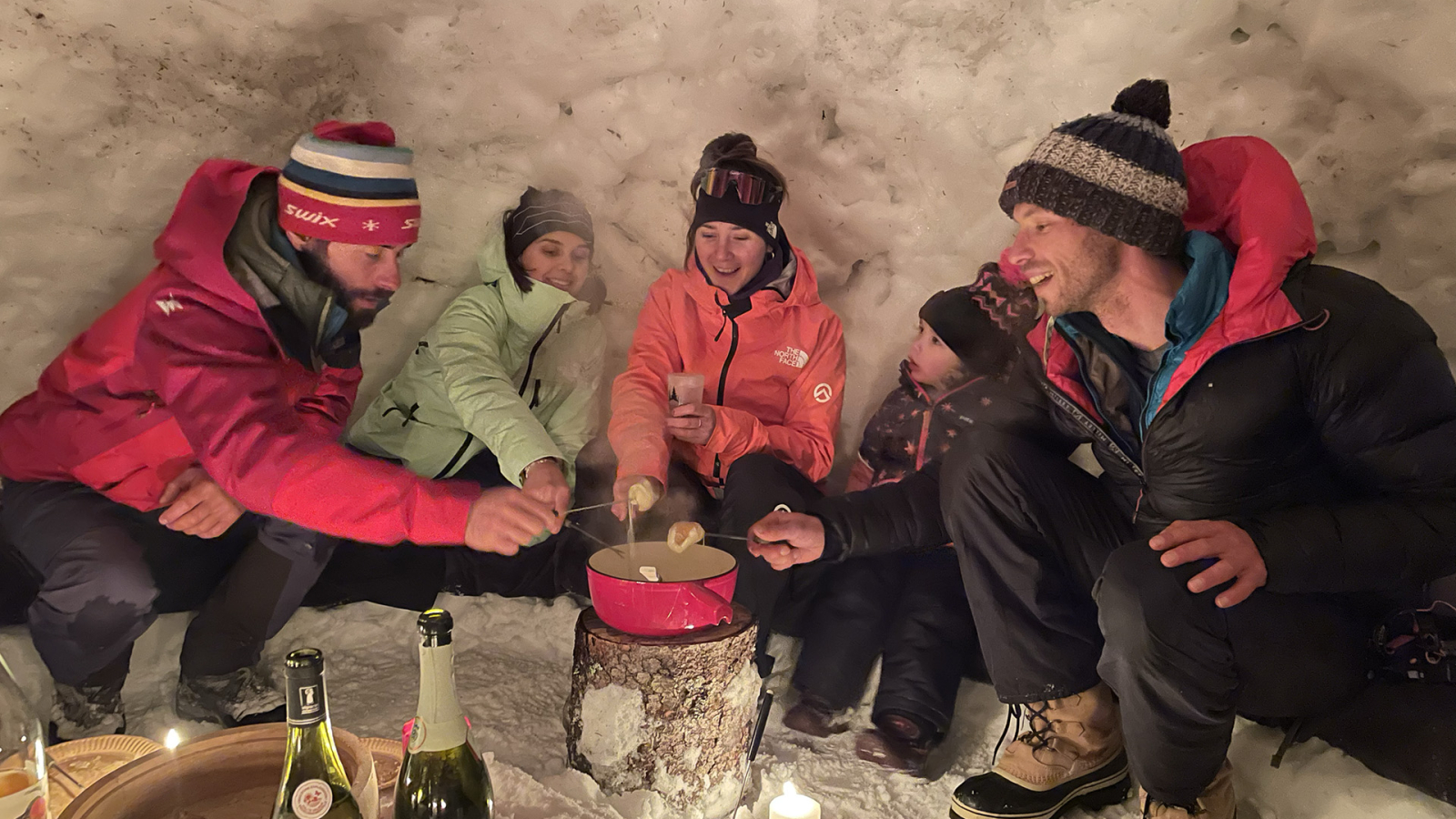 Repas dans l'igloo