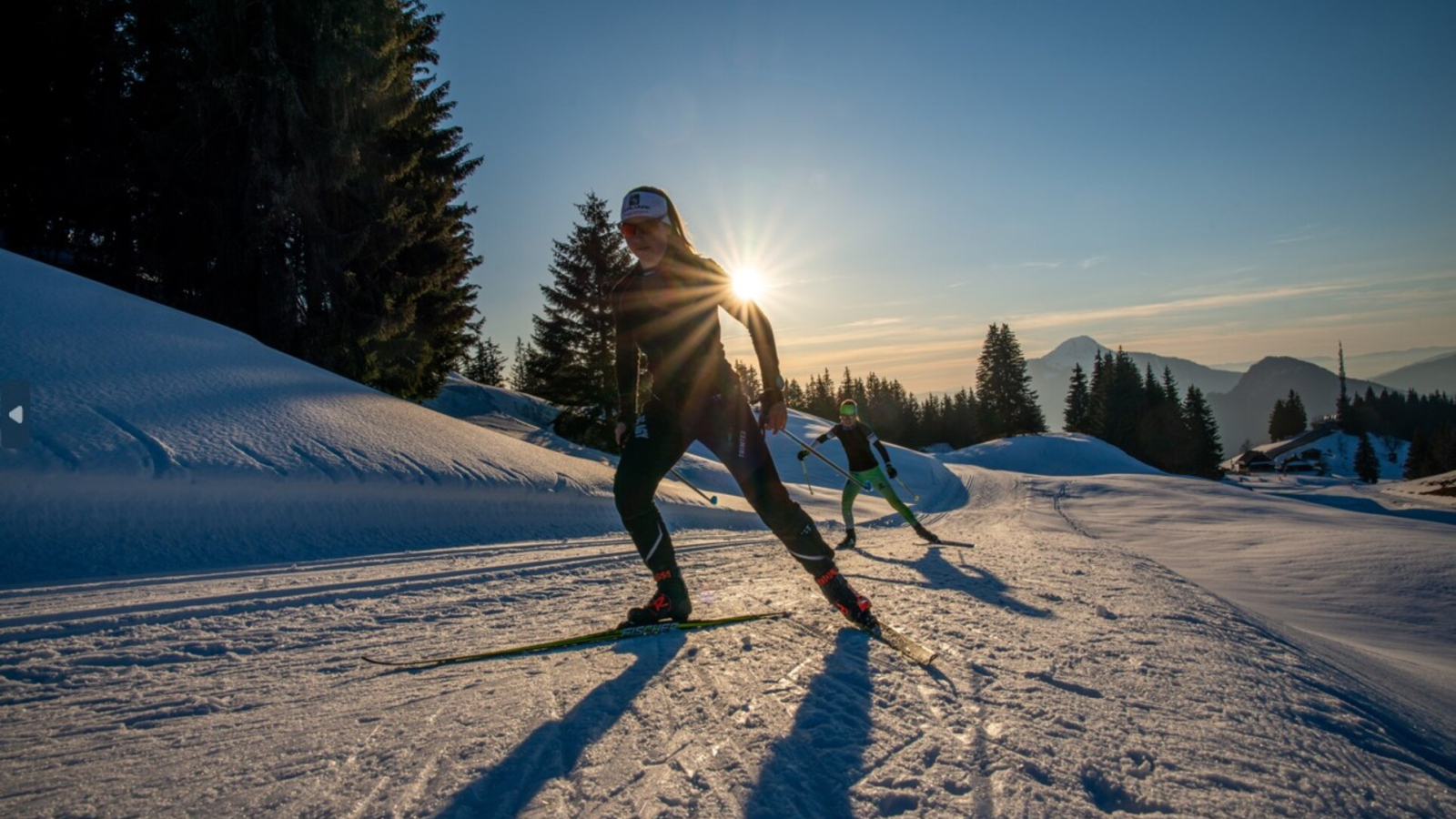 Léonie Harivel sur les pistes de ski de fond