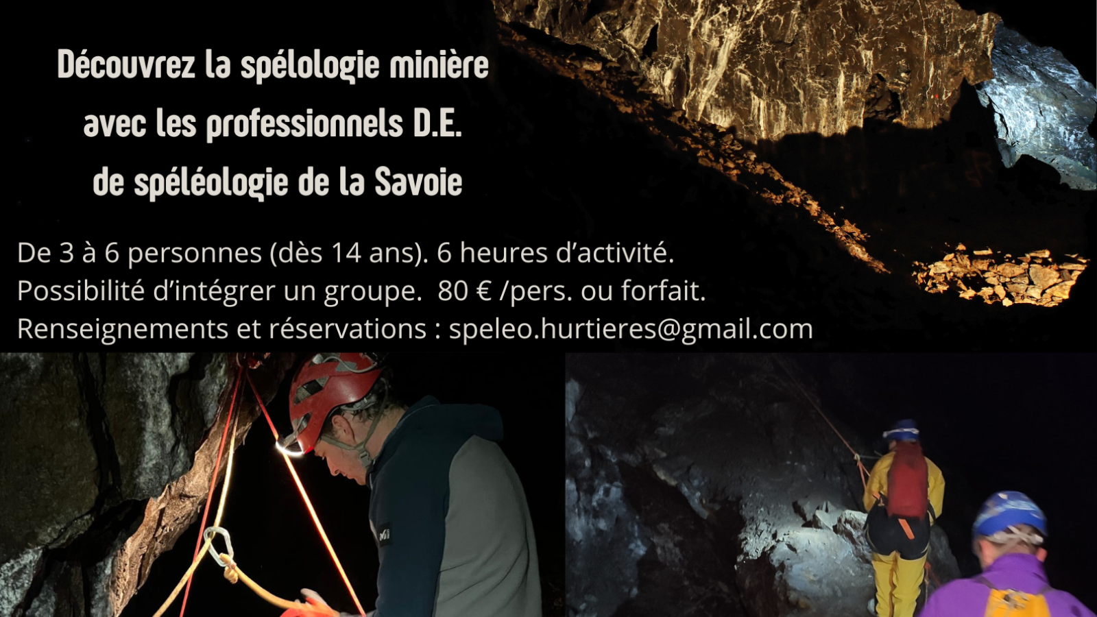 Le Grand FIlon - La traversée de la mine - Spéléologie Maurienne Belledonne