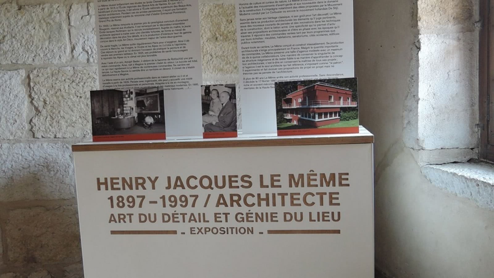 Annecy, Palais de l'Île, exposition temporaire Henry Jacques Le Même 1897-1997. Art du détail et génie du lieu. Jusqu'au 24 septembre 2017