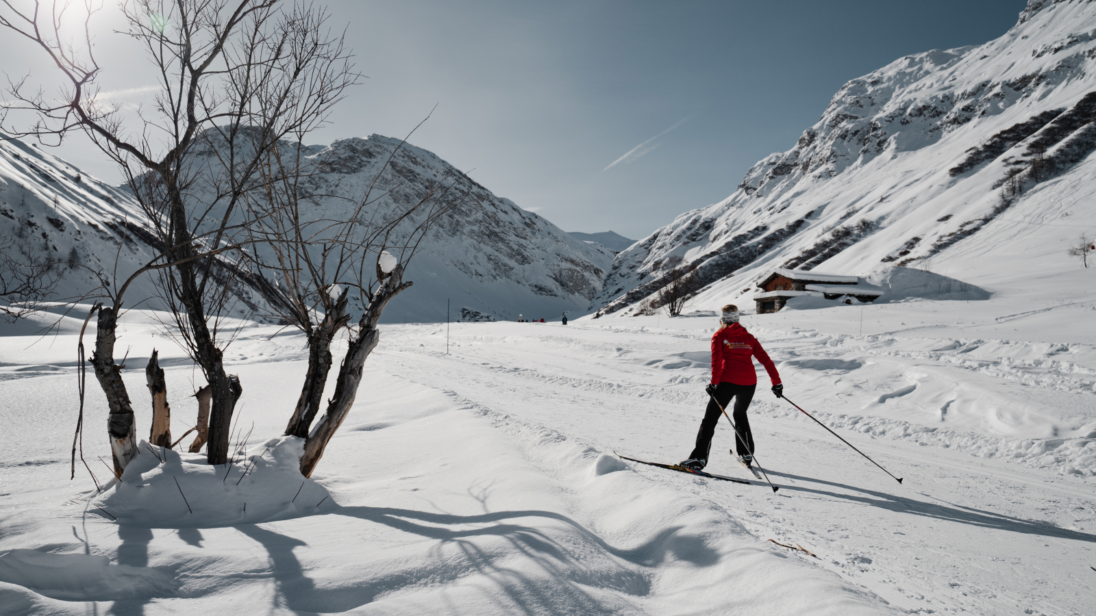 Cession ski de fond entre amies dans la Vallée du Manchet à Val d'Isère