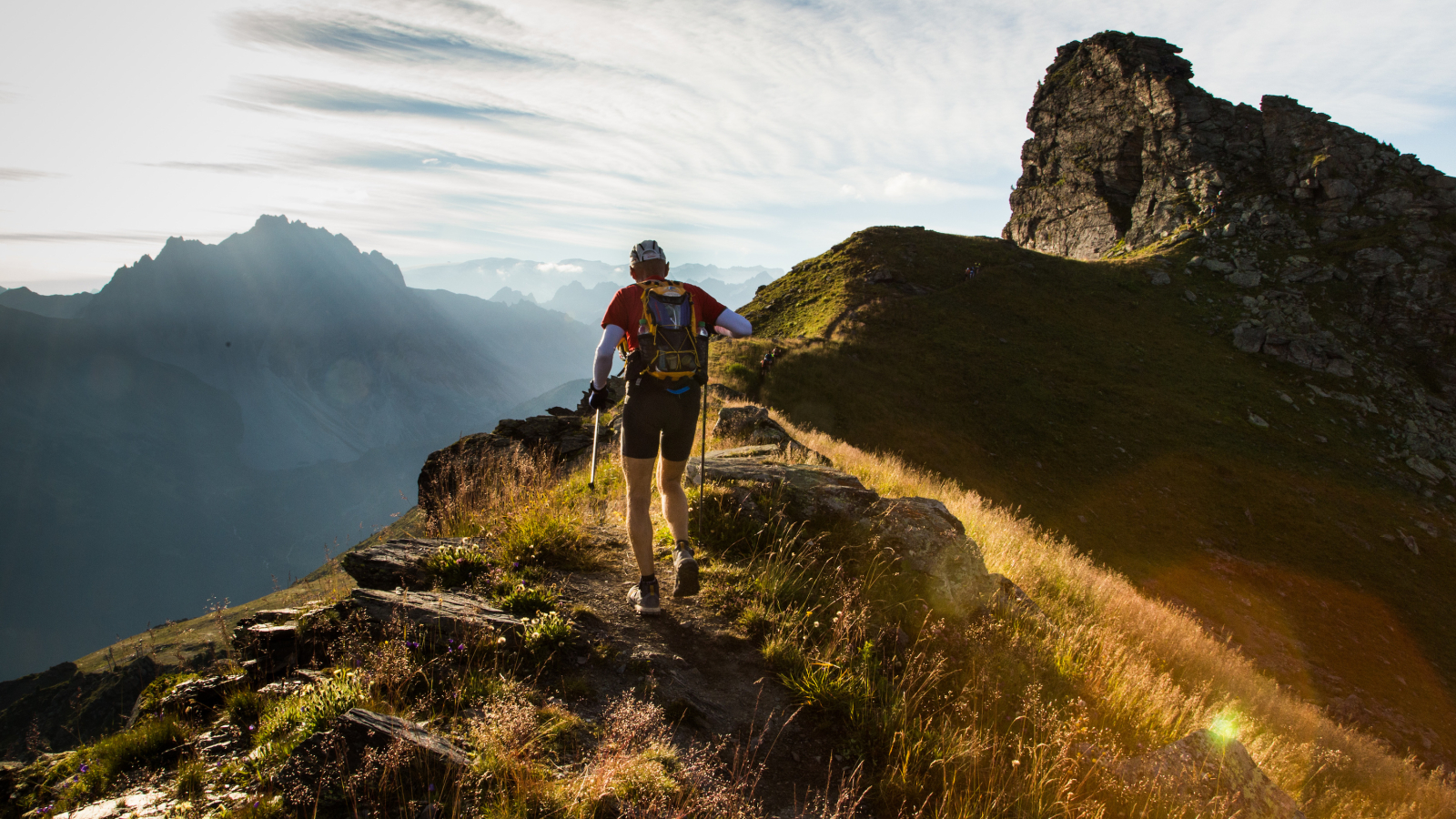 Traileur sur le sentier des crêtes de Méribel