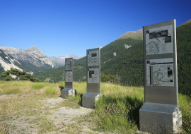 Lozes archaeological park and its rock engravings in Aussois